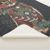 eagle owl dark sherpa deken (3/4)