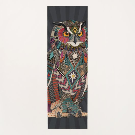 eagle owl dark yogamat (Voorkant)
