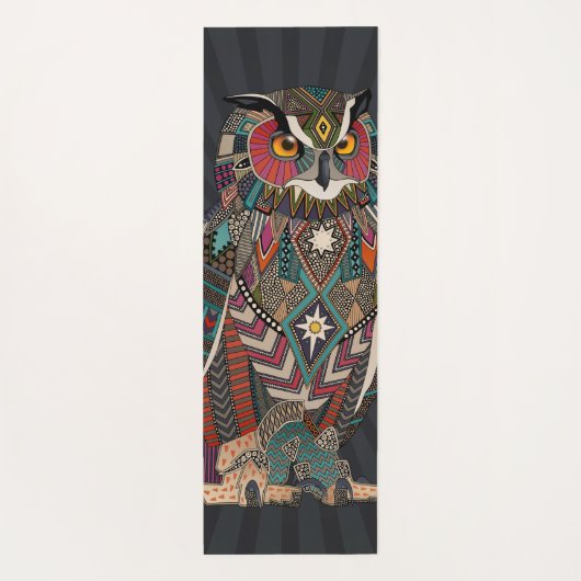 eagle owl dark yogamat (Achterkant)