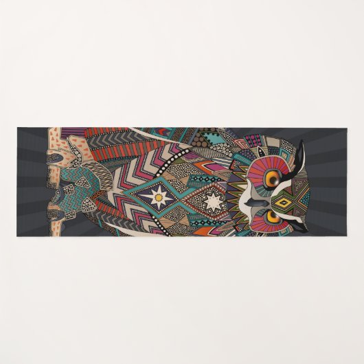 eagle owl dark yogamat (Voorkant (horizontaal))