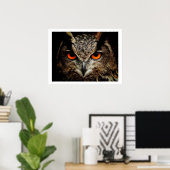 Eagle Owl Eyes Poster (Thuiskantoor)