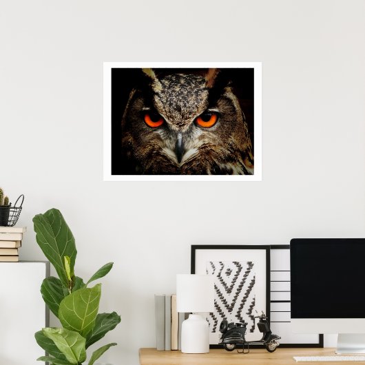 Eagle Owl Eyes Poster (Thuiskantoor)