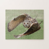 Eagle Owl in vlucht Legpuzzel (Horizontaal)