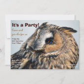 Eagle Owl Party Invitation Kaart (Voorkant)