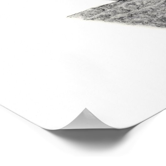 Eagle Owl Pencil Tekening Poster (Hoek)