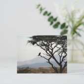 Eagle Owl Silhouet Briefkaart (Staand voorkant)