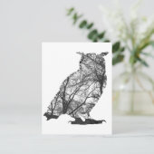 Eagle owlbomen briefkaart (Staand voorkant)