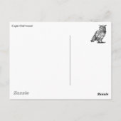 Eagle owlbomen briefkaart (Achterkant)