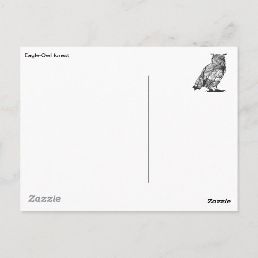 Eagle owlbomen briefkaart (Achterkant)