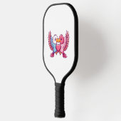 Eagle paar in liefde dierlijke Valentijnsdag Pickleball Paddle (Links)