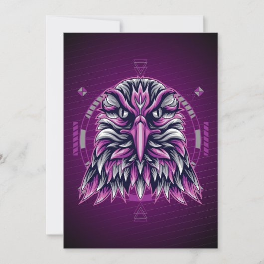 Eagle Paars Geometric Save The Date (Voorkant)