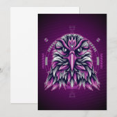 Eagle Paars Geometric Save The Date (Voorkant / Achterkant)