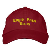 Eagle pass Texas Geborduurde Pet (Voorkant)