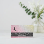 *~* Eagle Pastel Ombre Universe Glitter Meditation Visitekaartje (Staand voorkant)