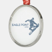 Eagle Point Resort Utah Snowboarder Metalen Ornament (Links)