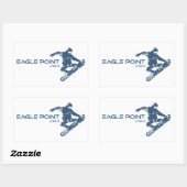 Eagle Point Resort Utah Snowboarder Rechthoekige Sticker (Vel)