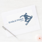 Eagle Point Resort Utah Snowboarder Rechthoekige Sticker (Envelop)