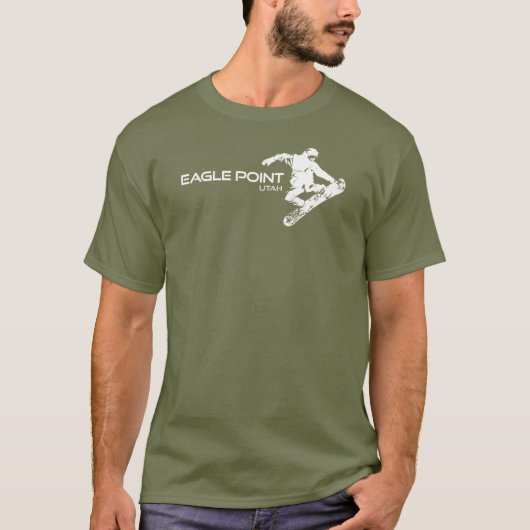 Eagle Point Resort Utah Snowboarder T-shirt (Voorkant)