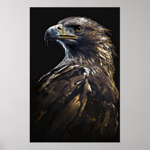 Eagle Portret Dier Natuur Wildlife Schilderij Kuns Poster