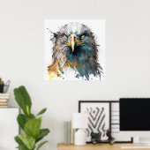 Eagle Portret Dier Schilderen Wildlife Buiten Poster (Thuiskantoor)