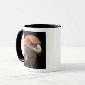 Eagle portret geïsoleerd op zwart mok (Voorkant links)