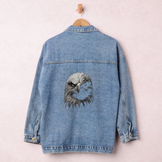 Eagle Portret in zwart en wit Denim Jacket (Hangar)