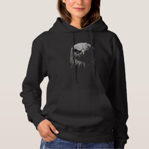 Eagle Portret in zwart en wit Hoodie