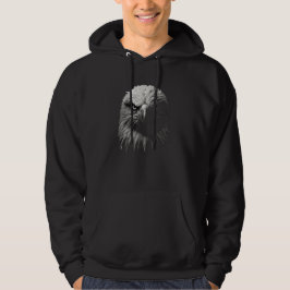 Eagle Portret in zwart en wit Hoodie