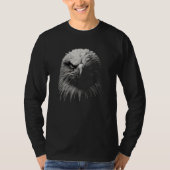 Eagle Portret in zwart en wit T-shirt (Voorkant)