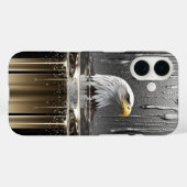 🦅Eagle Power Flow Druppelende Metal Luxe Embleem Case-Mate iPhone Case (Achterkant (horizontaal))