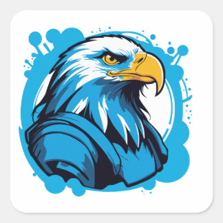 EAGLE POWER VIERKANTE STICKER