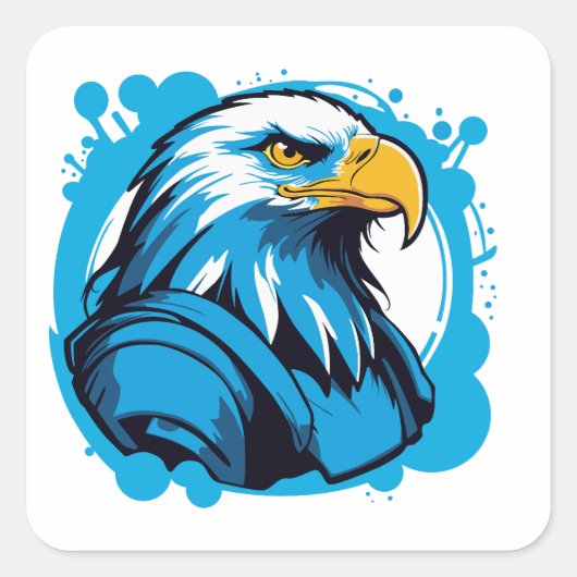 EAGLE POWER VIERKANTE STICKER (Voorkant)