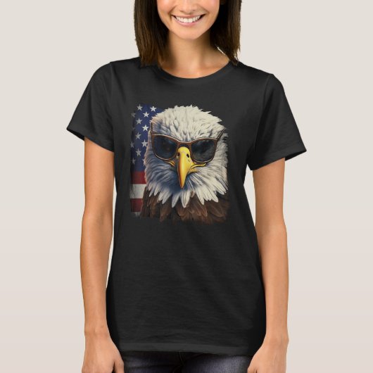 Eagle Proud Patriotic American US Flag 4th Of July T-shirt (Voorkant)