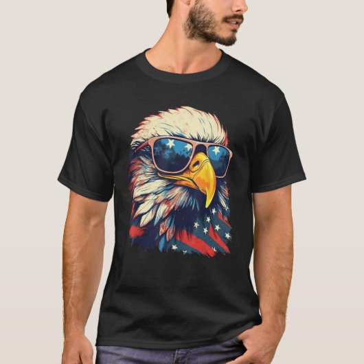 Eagle Proud Patriotic American US Flag 4th Of July T-shirt (Voorkant)