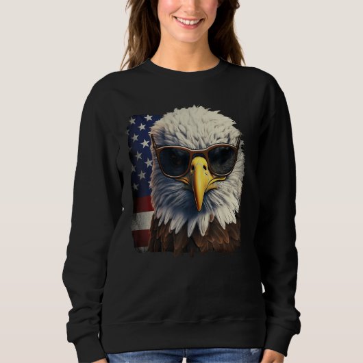 Eagle Proud Patriotic American US Flag 4th Of July Trui (Voorkant)