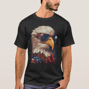 Eagle Proud Patriottische Amerikaanse vlag 4 juli T-shirt