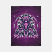 Eagle Purple Geometric Fleece Deken (Voorkant)