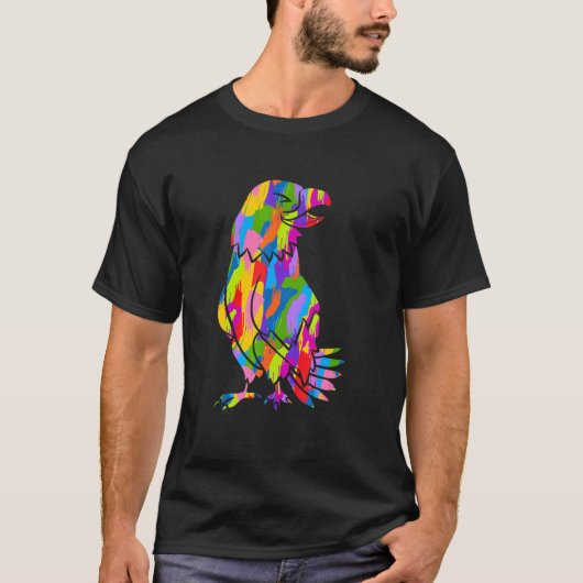 Eagle Rainbow Color Animal Art T-shirt (Voorkant)