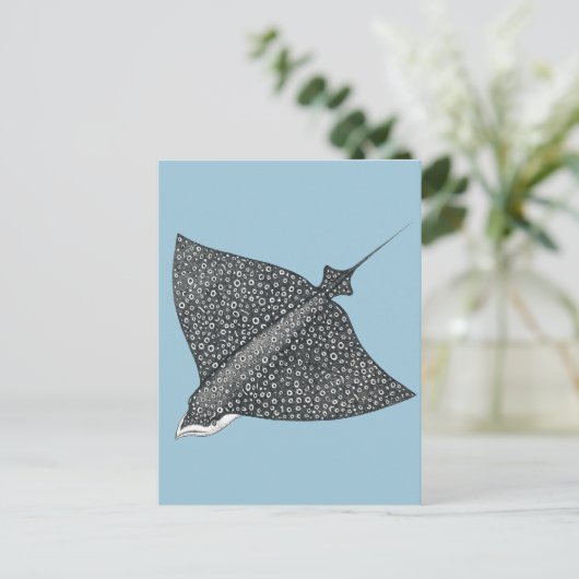 Eagle Ray Briefkaart (Staand voorkant)