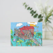 Eagle Ray's Bar en grill briefkaart (Staand voorkant)