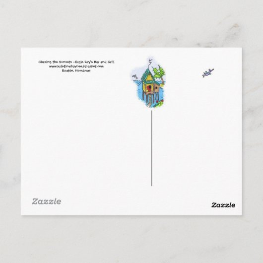 Eagle Ray's Bar en grill briefkaart (Achterkant)