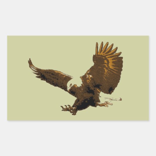 Eagle Rechthoekige Sticker (Voorkant)