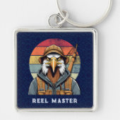  Eagle Retirement Gifts voor Visser Papa Sleutelhanger (Voorkant)