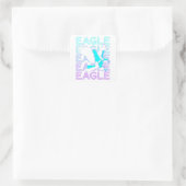 Eagle Retro Vierkante Sticker (Tas)