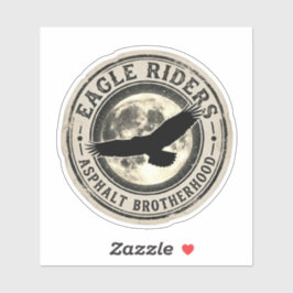Eagle Riders Asphalt Brotherhood Full Moon Motorri Sticker