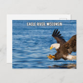 Eagle River Flying Eagle Wisconsin Briefkaart (Voorkant / Achterkant)