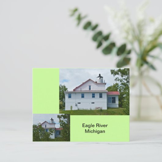 Eagle River Michigan Briefkaart (Staand voorkant)