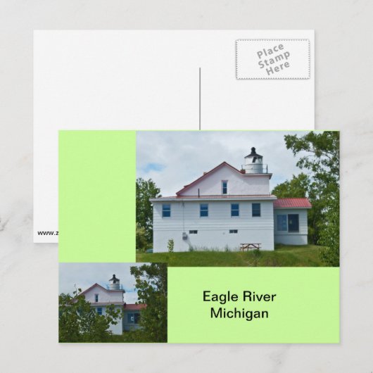 Eagle River Michigan Briefkaart (Voorkant / Achterkant)