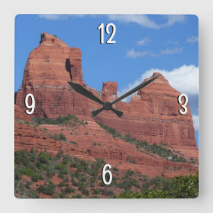 Eagle Rock I Sedona Arizona Reis Fotografie Vierkante Klok