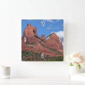Eagle Rock I Sedona Arizona Travel Photography Vierkante Klok (Huis)